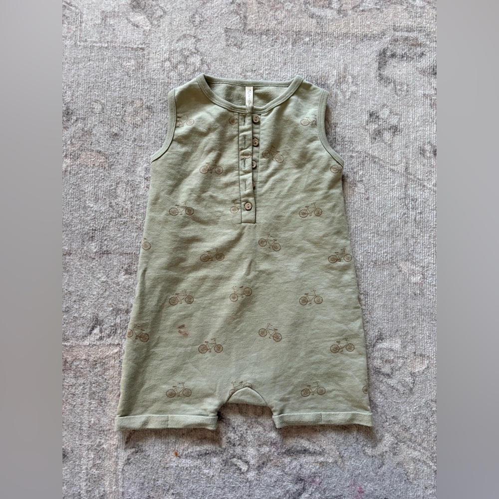 Rylee and cru 18/24 Romper with Bicycle Print